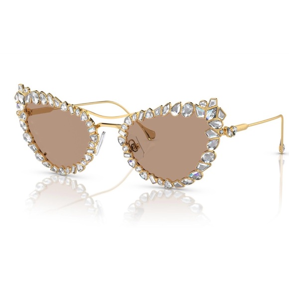 Swarovski Accessories - Swarovski Gold Crystal Sunglasses